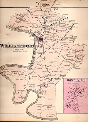 Seller image for MAP: "Williamsport & Downsville (Maryland)".from An Illustrated Atlas of Washington County, Maryland for sale by Dorley House Books, Inc.