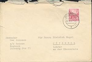 Maschinengeschriebener Brief von Uwe Johnson an Herrn Dietrich Engel
