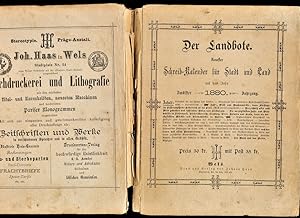 Der Landbote. Neuester Schreib-Kalender für das Schalt-Jahr 1880 für Stadt und Land. Zwölfter (12...