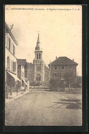 Carte postale Hérimoncourt, L'Eglise Catholique