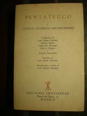 Bild des Verkufers fr Los Libros Sagrados I - Pentateuco II. Levtico - Nmeros - Deuteronomio zum Verkauf von Librera Antonio Azorn