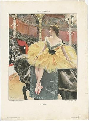 Antique Print of a Circus Show (1893)