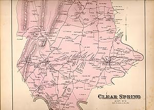 Seller image for MAP: "Clear Spring (Maryland)".from An Illustrated Atlas of Washington County, Maryland for sale by Dorley House Books, Inc.