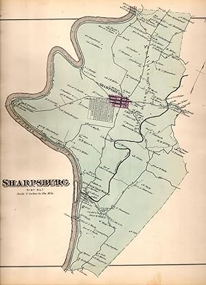 Seller image for MAP: "Sharpsburg & Keedysville (Maryland)".from An Illustrated Atlas of Washington County, Maryland for sale by Dorley House Books, Inc.