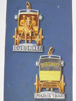 Projet de porte-clés publicitaire pour DUBONNET. Dessin original à la gouache. [ALCOOL - VOITURE ...