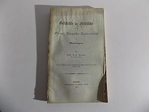 Image du vendeur pour [Niedersachsen:] Geschichte der Freitische an der Georg-Augusts-Universitt zu Gttingen. Separat-Abdruck aus der Zeitschrift des Historischen Vereins fr Niedersachsen, 1893. mis en vente par Antiquariat Rolf Bulang