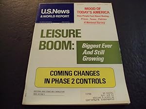 US News World Report Apr 17 1972 Leisure Boom, Coming Changes