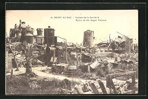Carte postale Berry Au-Bac, Ruines de la Sucrerie