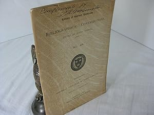 BIBLIOGRAPHICAL CONTRIBUTIONS A bibliography of the Historical Literature of North Carolina by St...