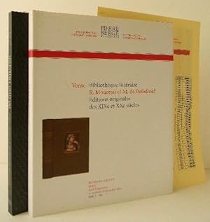 BIBLIOTHEQUE LITTERAIRE ROBERT MOUREAU ET MICHELINE DE BELLEFROID. Catalogues des ventes par Pier...