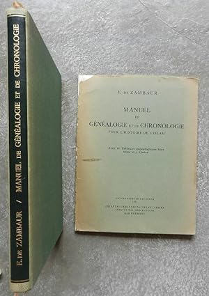 Manuel de généalogie et de chronologie pour l'histoire de l'Islam. Avec 20 Tableaux généalogiques...