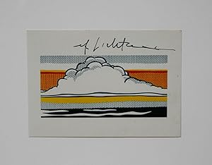 ROY LICHTENSTEIN ~ FRAMED ORIGINAL SIGNED STUNNING VINTAGE POSTCARD~WITH PSA LOA