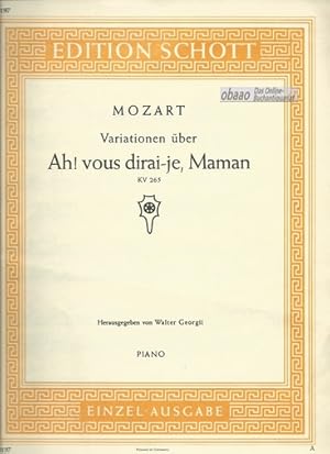 Mozart - Variationen über Ah! vous dirai-je, Maman KV 265 - Piano