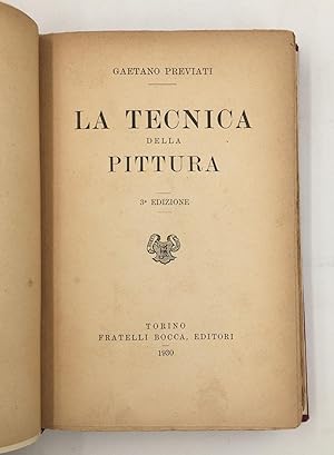 Immagine del venditore per La TECNICA della PITTURA. 3.a edizione. venduto da Libreria Le Colonne