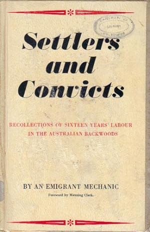 Seller image for SETTLERS AND CONVICTS. for sale by Black Stump Books And Collectables
