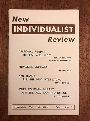 Image du vendeur pour The New Individualist Review, Nov. 1961, Vol. I, No. 3 (original issue) mis en vente par Chris Duggan, Bookseller