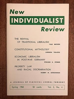 Image du vendeur pour The New Individualist Review, Spring 1965, Vol. 3, No. 4 (original Issue mis en vente par Chris Duggan, Bookseller
