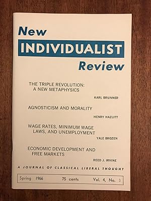 Imagen del vendedor de The New Individualist Review, Spring 1966, Vol. 4, No. 3 (original Issue a la venta por Chris Duggan, Bookseller
