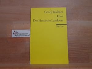 Bild des Verkufers fr Lenz; Der Hessische Landbote. Mit einem Nachw. von Martin Greiner / Reclams Universal-Bibliothek ; Nr. 7955 zum Verkauf von Antiquariat im Kaiserviertel | Wimbauer Buchversand