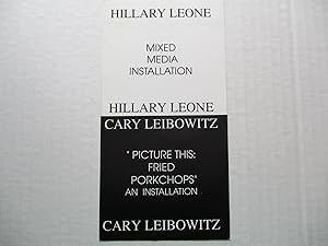 Immagine del venditore per Cary S Leibowitz / Candyass Picture this Fried Porkchops and Hillary Leone Mixed Media Installation Real Art Ways Exhibition invite postcard venduto da ANARTIST