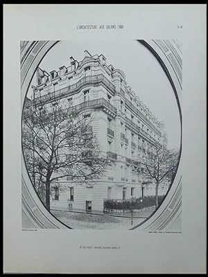 PARIS, 67 BOULEVARD LANNES - 1908 - 3 GRANDES PLANCHES ARCHITECTURE, LOUIS DELAY