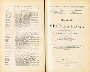 Imagen del vendedor de MANUAL DE MEDICINA LEGAL a la venta por Librera Torren de Rueda