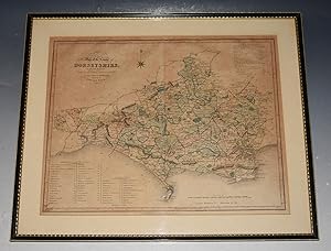 Steel-engraved map of Dorsetshire. Dorset