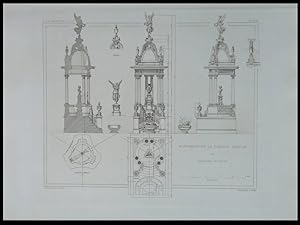 PARIS, CIMETIERE DE PASSY, MONUMENT HARRY SHARON - 1906 - PLANCHE, DEFRASSE