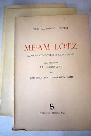 Imagen del vendedor de Me'am lo'ez, el gran comentario bblico Sefard a la venta por Alcan Libros