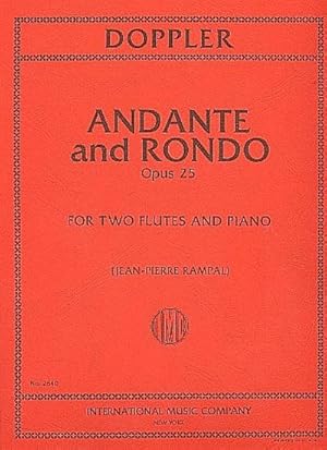 Bild des Verkufers fr Andante and Rondo op.25for 2 flutes and piano : parts zum Verkauf von AHA-BUCH GmbH