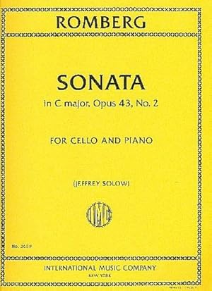 Bild des Verkufers fr Sonata in C Major op.43,2for cello and piano zum Verkauf von AHA-BUCH GmbH