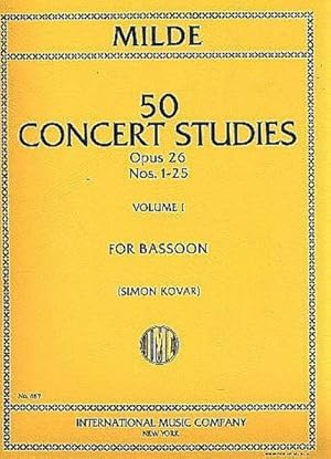 Image du vendeur pour 50 Concert Studies op.26 vol.1 (nos.1-25)for bassoon mis en vente par AHA-BUCH GmbH