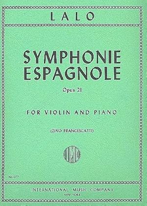 Bild des Verkufers fr Symphonie espagnole op.21for violin and piano zum Verkauf von AHA-BUCH GmbH