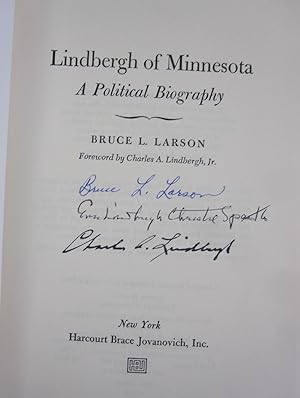 Seller image for Lindbergh of Minnesota; A Politcal Biography for sale by Midway Book Store (ABAA)