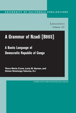 Seller image for Grammar of NZADI [B.865] : A Bantu Language of Democratic Republic of Congo for sale by GreatBookPrices