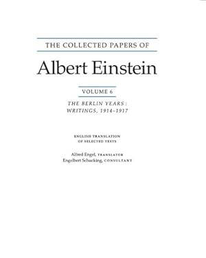 Immagine del venditore per Collected Papers of Albert Einstein : The Berlin Years: Writings, 1914-1917 venduto da GreatBookPrices