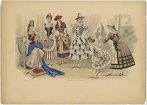 Antique Costume Print by Robert & Laborde (c.1880)