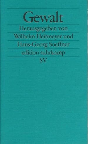 Bild des Verkufers fr Gewalt. Entwicklungen, Strukturen, Analyseprobleme. Edition Suhrkamp 2246. zum Verkauf von Lewitz Antiquariat