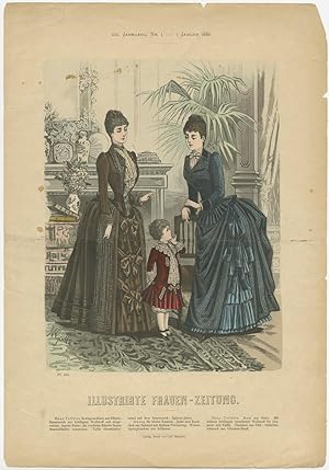 No. 635 Antique Costume Print 'Illustrirte Frauen-Zeitung' (1886)