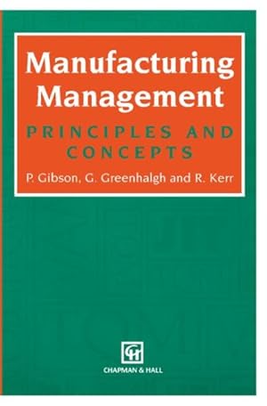 Immagine del venditore per Manufacturing Management : Principles and Concepts venduto da GreatBookPrices