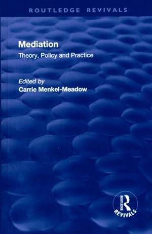 Seller image for Mediation : Theory, Policy and Practice for sale by GreatBookPrices