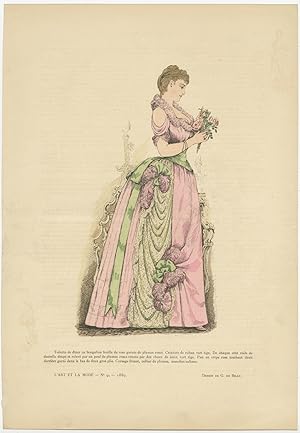 No. 9 Antique Costume Print 'L'Art et la Mode' (c.1890)