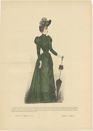 No. 27 Antique Costume Print 'L'Art et la Mode' (c.1890)