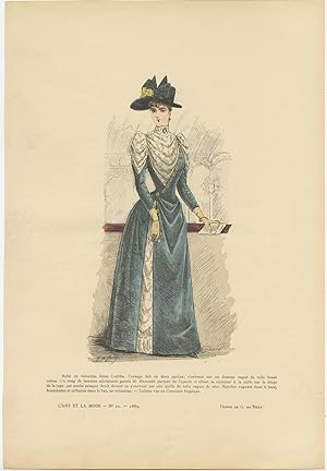 No. 20 Antique Costume Print 'L'Art et la Mode' (c.1890)