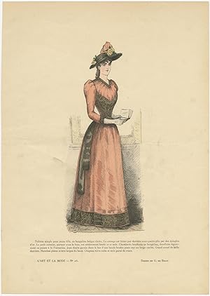No. 26 Antique Costume Print 'L'Art et la Mode' (c.1890)