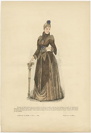 No. 8 Antique Costume Print 'L'Art et la Mode' (c.1890)