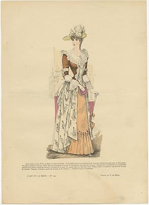 No. 23 Antique Costume Print 'L'Art et la Mode' (c.1890)