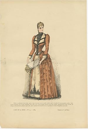 No. 19 Antique Costume Print 'L'Art et la Mode' (c.1890)