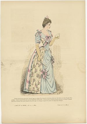 No. 10 Antique Costume Print 'L'Art et la Mode' (c.1890)