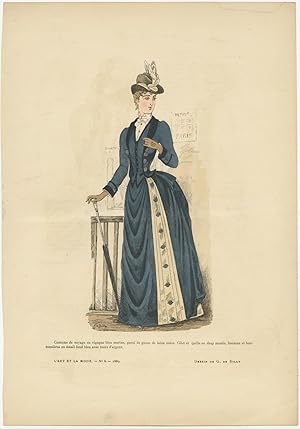 No. 6 Antique Costume Print 'L'Art et la Mode' (c.1890)